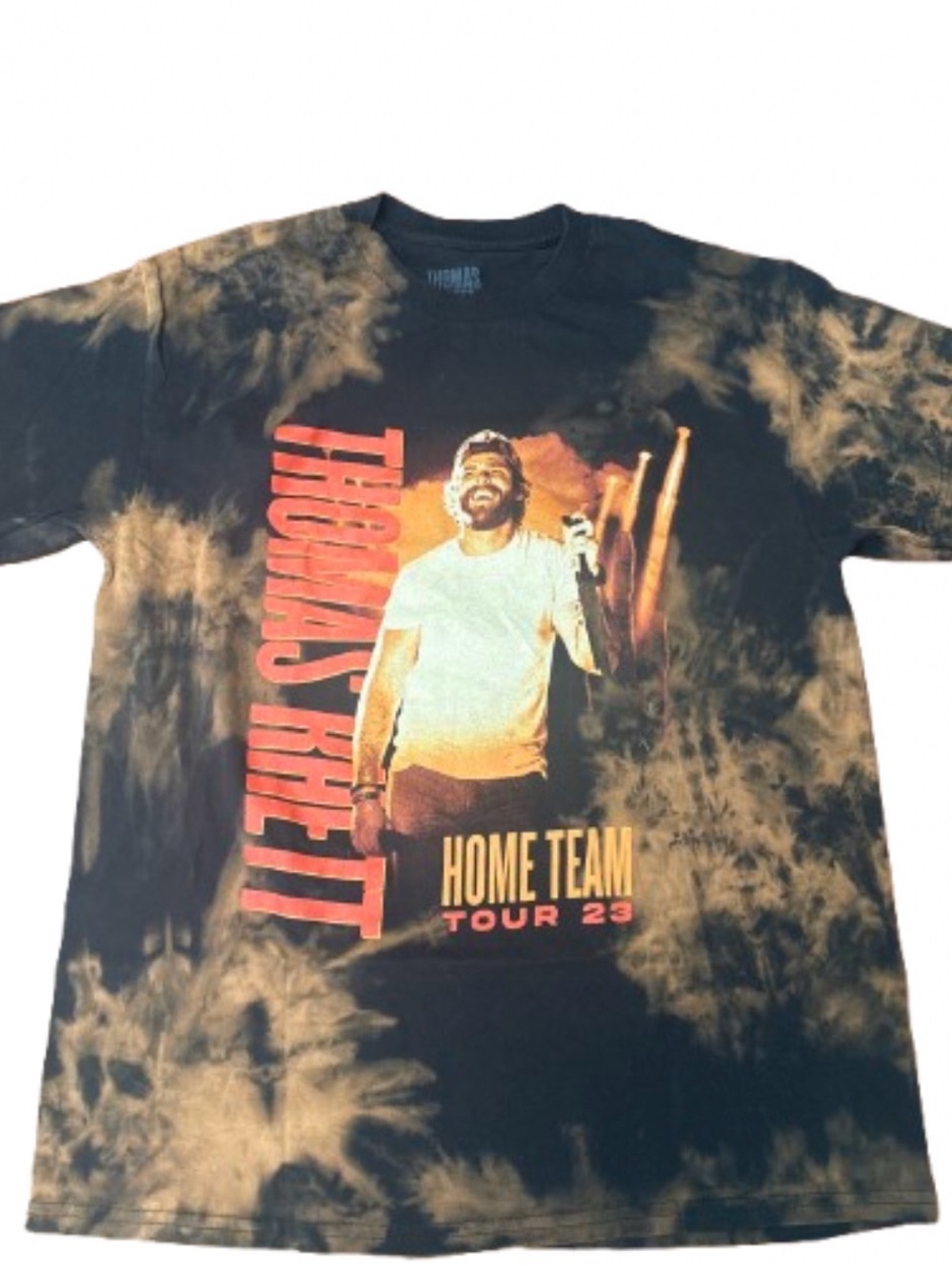 Thomas Rhett Home Team Tour 23 Bleach Acid Wash Graphic Tee Size Large L